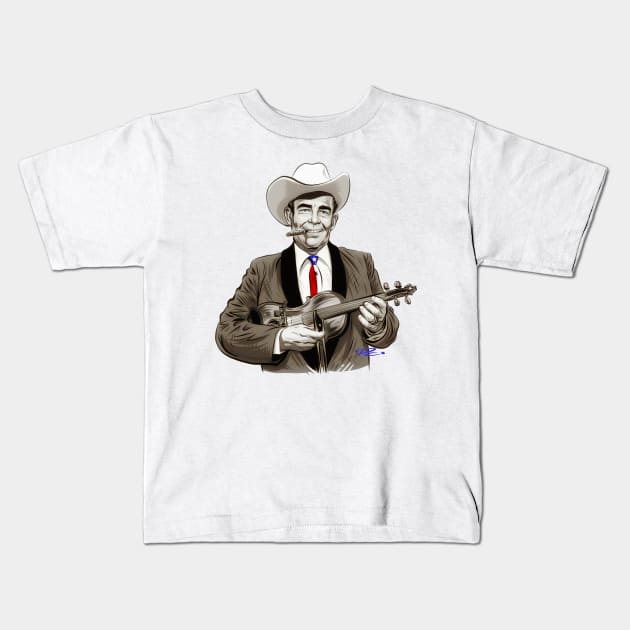 Bob Wills - An illustration by Paul Cemmick Kids T-Shirt by PLAYDIGITAL2020